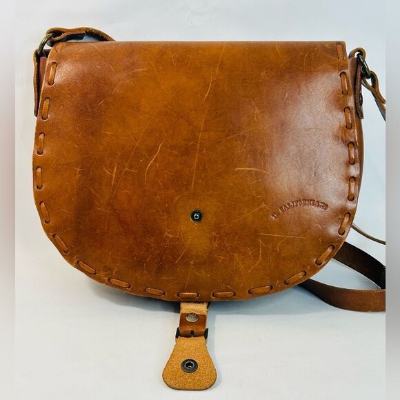 Mid Century 1960’s Brown Leather Hand Woven Saddle Bag EL CALIFORNIANS - Picture 13 of 13